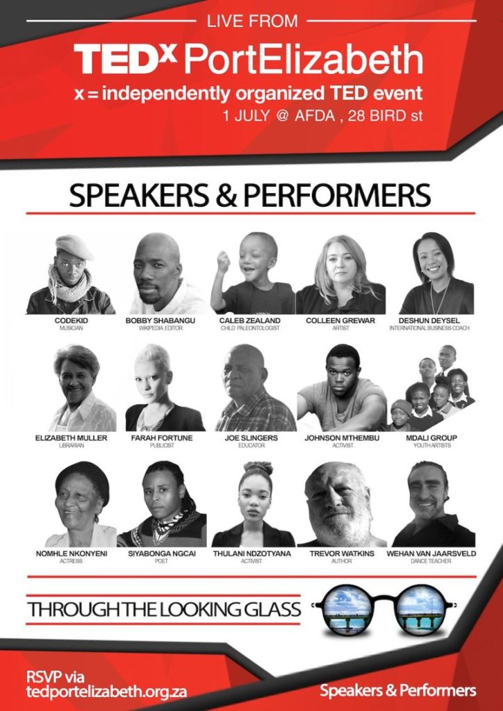 TEDxPortElizabeth 2016 Conference line-up